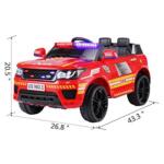 12V Kid Ride on Police Car, Red 2