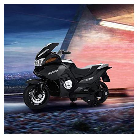 12V Kids Ride on Motorcycle Battery Powered Bike, Black