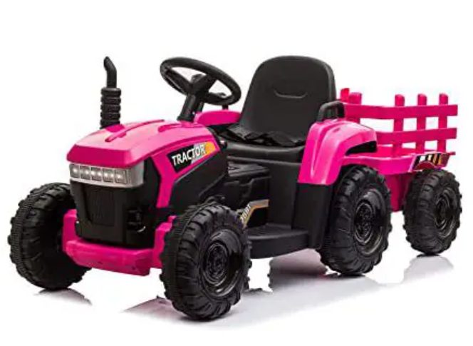 Tobbi Pink Ride on Tractor