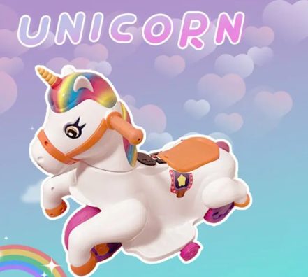 Unicorn Ride on Toy at Tobbi