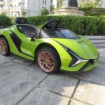 12V Licensed Lamborghini Sian Toy Car, Battery Operated Kids Ride On Car with Parental Remote, Green photo review