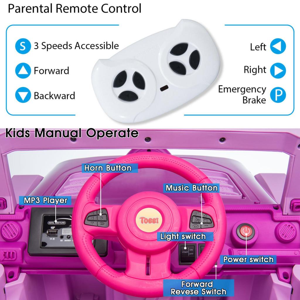 Tobbi power wheel remote controller is great