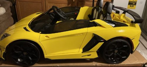 24V 2-Seat Licensed Lamborghini SVJ Drift Toy Car, Battery Operated Kids Ride On Car with Remote Control, Pearl Cotton Leather Seat photo review